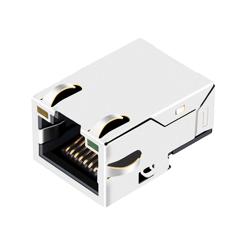 JL211Q138DB1A7S057 單口帶燈帶彈  集成千兆 貼片 沉板式 RJ45 網(wǎng)絡接口